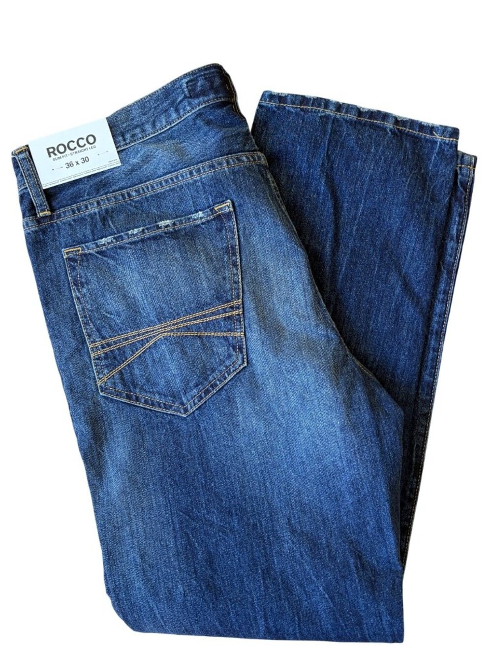 Express Roco Slim Fit Straight Leg Jeans Mens 36 x 30 Distressed Streetwear
